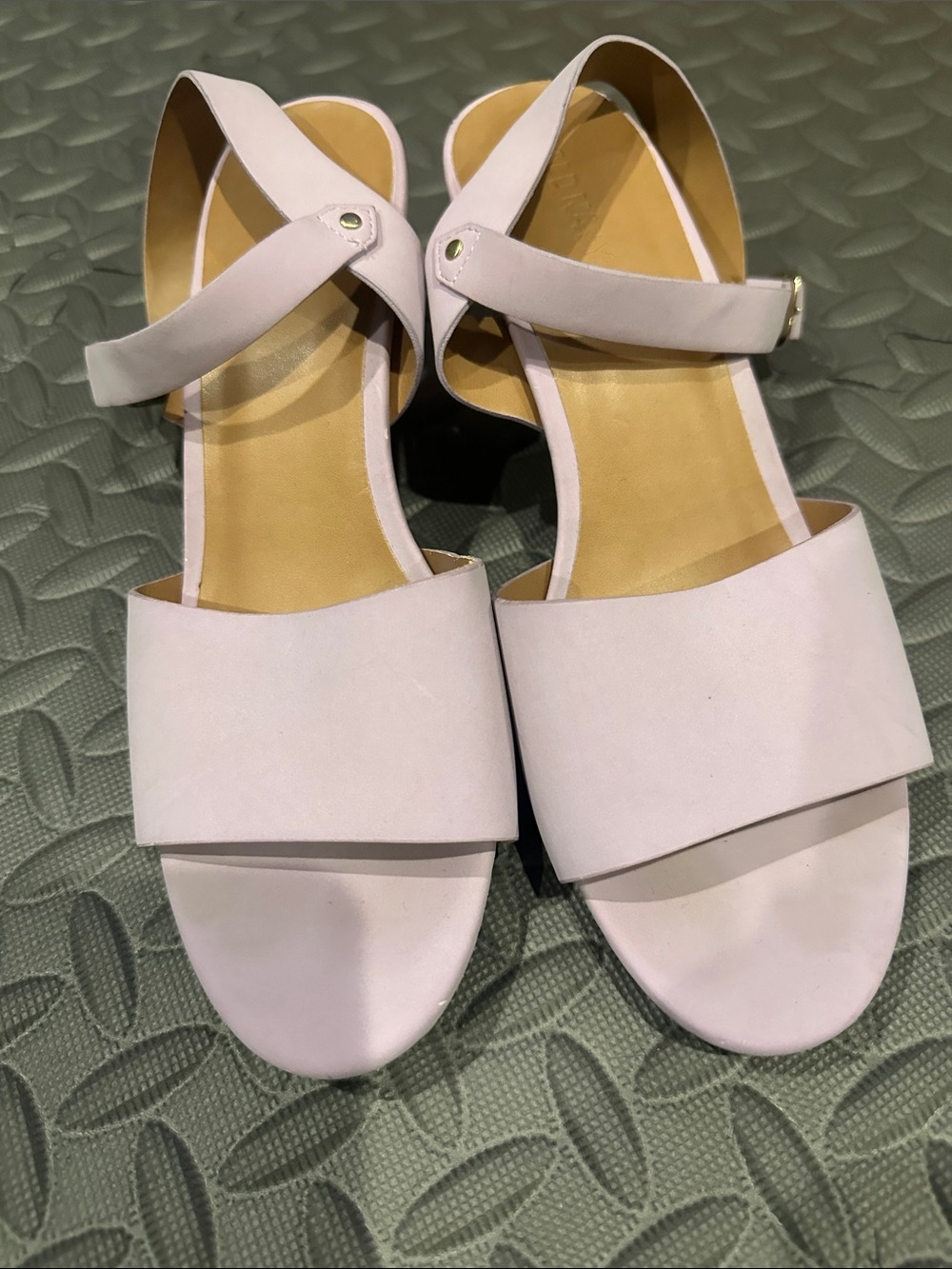 Old Navy Pale Pink Wide-Band Ankle-Strap Sandals